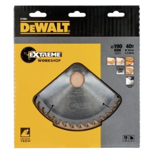 Disc Dewalt DT4064 pentru fierastrau circular, D 190x30x2.6 mm, 40 dinti, pentru taiere fina, seria Extreme - Img 2