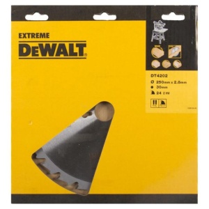 Disc Dewalt DT4202 pentru fierastrau circular, D 250x30x2.8 mm, 24 dinti, pentru taiere fina, seria Extreme - Img 2