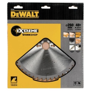 Disc Dewalt DT4324 pentru fierastrau circular, D 260x30x2.6 mm, 48 dinti, pentru taiere universala, seria Extreme - Img 2