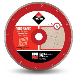 Disc diamantat pt. gresie portelanata 250mm, CPX 250 Pro - RUBI-30962