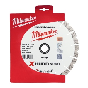 Disc diamantat Speedcross Milwaukee XHUDD 230mm, pentru toate tipurile de materiale de construcție dure, segment 15 mm - Img 2