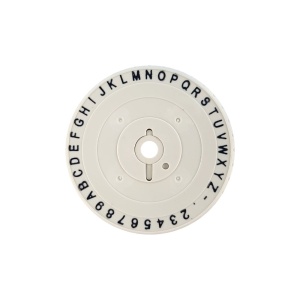 Disc embosare, pansoane aparat etichetat Dymo Rhino M1011, scris normal