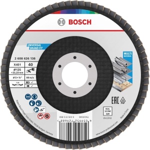 Disc lamelar Bosch profil drept, 125x22.2 mm, granulatie 40 - Img 2