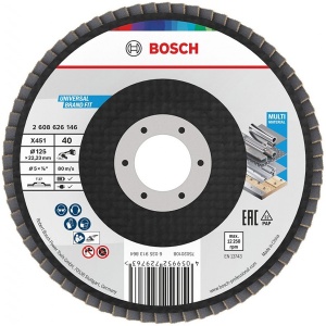Disc lamelar Bosch profil drept, 125x22.2 mm, granulatie 40 - Img 1