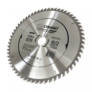 Disc Premium TCT - panza de fierastrau circular pentru taiat lemn, 260x30/25,4/20 cu 60 dinti din carbura de tungsten (vidia) - DXDY.PW260-60 - Img 2