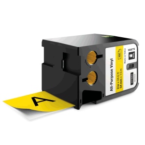 Etichete industriale vinil 54mm x 7m negru galben DYMO XTL 1868775