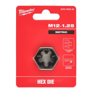 Filiera hexagonala Milwaukee pentru filet metric, M12-1.25 - Img 2