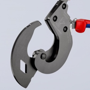 Foarfeca cu clichet pentru taiat cabluri ACSR, KNIPEX, 340 mm - Img 4