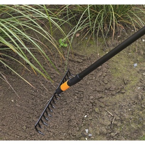 Grebla pentru sol 16 dinti, otel carbon, Fiskars tip QuickFit™ 400 mm - Img 4