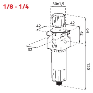 Grup de filtrare-reglare presiune 1/4" FIAC - Img 3