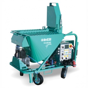 IMER, Masina de tencuit, Koine 4 DUAL, debit material 22 l/min., motor 400V, putere instalata 7.75 kW, distanta maxima de pompare 25 m