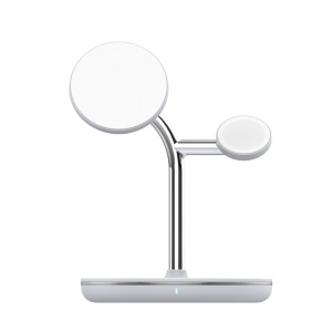 Încărcător wireless birou Tellur, 3-in-1, certificat MagSafe 15W, Watch 2.5W, TWS 5W, alb - Img 6
