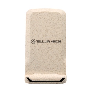 Încărcător wireless birou Tellur Green, certificat Qi, 15W, pliabil, crem - Img 5