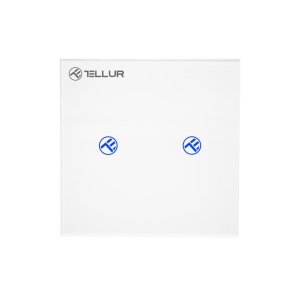 Întrerupător WiFi Tellur Smart, SS2N, 2 porturi, 1800W, 10A - Img 1