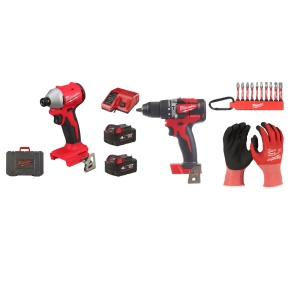 Kit Masina de insurubat cu impact ¼˝, M18 BLIDRC-402C, 18 V+ Masina de gaurit 18V, 2 baterii, incarcator, geanta, accesorii