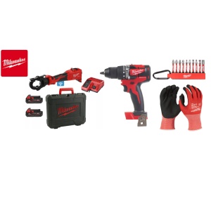 Kit Presa hidraulica, ONEHCCT60-202C, 18V + Masina de gaurit 18V, 2 baterii, incarcator, geanta, accesorii