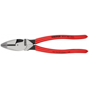KNIPEX 09 01 240 Patenti Combi cu parghie mare "Lineman's Pliers" model american acoperit cu material plastic aderent vopsit negru 240 mm - Img 3