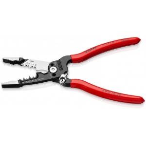KNIPEX 13 71 8 WireStripper Clești multifuncționali pentru electricieni model american acoperite cu plastic vopsit negru 200 mm - Img 2