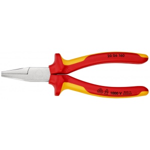 KNIPEX 20 06 160 Clește plat izolate, cu manere multicomponent, testate VDE cromat 160 mm - Img 3