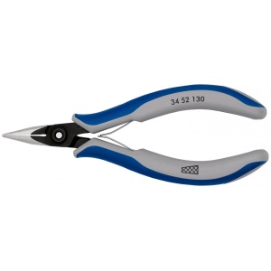 KNIPEX 34 52 130 Clește de apucare de precizie pentru sisteme electronice cu manşoane multicomponent brunat 130 mm - Img 3