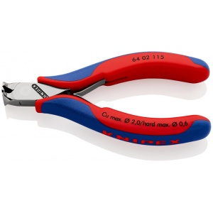 KNIPEX 64 02 115 Tăietor frontal pentru instalații electronice cu manşoane multicomponent 115 mm - Img 1