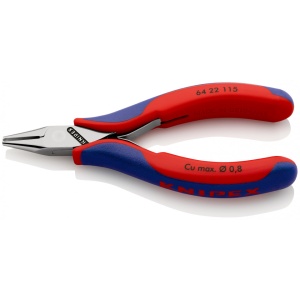 KNIPEX 64 22 115 Tăietor frontal pentru instalații electronice cu manşoane multicomponent 115 mm - Img 1