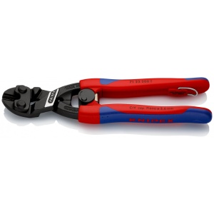 KNIPEX 71 22 200 T CoBolt® Tăietor compact pentru bolțuri cu manşoane suple, multicomponent, cu cârlig de fixare integrat pentru montarea unei siguranţe împotriva căderii vopsit negru 200 mm - Img 2