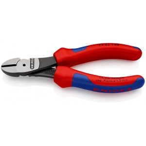 KNIPEX 74 02 140 Șfic de forță cu manşoane multicomponent vopsit negru 140 mm