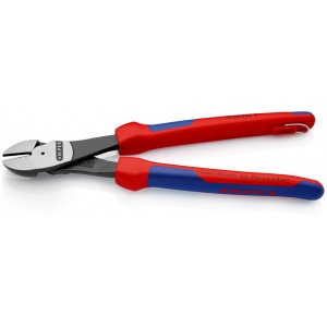 KNIPEX 74 02 250 T Șfic de forță cu manşoane multicomponent, cu cârlig de fixare integrat pentru montarea unei siguranţe împotriva căderii vopsit negru 250 mm - Img 2