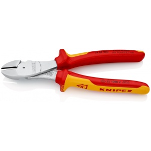 KNIPEX 74 06 200 Șfic de forță izolate, cu manere multicomponent, testate VDE cromat 200 mm - Img 2