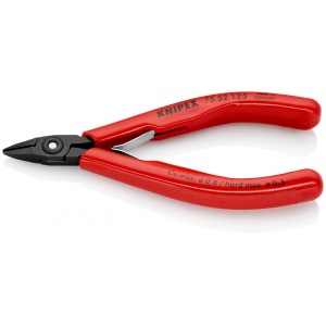KNIPEX 75 52 125 Șfic pentru instalații electronice cu învelișuri din plastic brunat 125 mm - Img 2