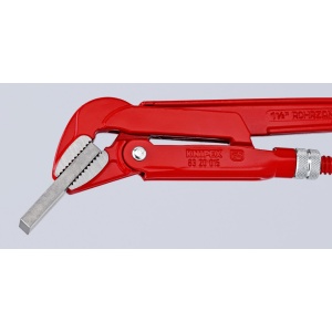 KNIPEX 83 20 010 clește pentru țevi la 45° vopsit electrostatic în roșu 320 mm - Img 4