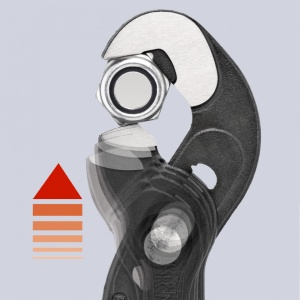 KNIPEX 87 41 250 Cheia mixta acoperit cu material plastic aderent bonderizat în culoarea gri 250 mm - Img 4