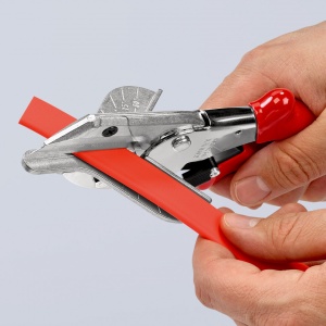 KNIPEX 94 35 215 foarfece de teșit pentru profile din plastic și cauciuc cu învelișuri din plastic cromat 215 mm - Img 6