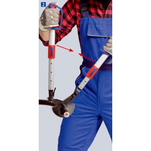 KNIPEX 95 32 038 Foarfece de tăiat cabluri (principiul clichetului) cu laturi telescopice cu manşoane multicomponent 570 mm - Img 3