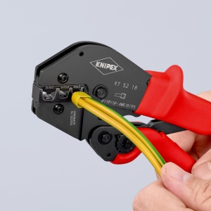 KNIPEX 97 52 18 Clește de sertizat și pentru operarea cu două mâini acoperit cu material plastic aderent brunat 250 mm - Img 5