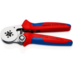 KNIPEX 97 55 04 clește de sertizat ferule, cu autoreglaj cu introducere laterală cu manşoane multicomponent cromat 180 mm - Img 2