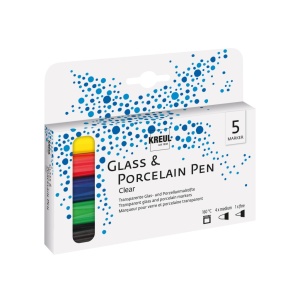 KREUL Glass & Porcelain Pen Clear 5/set - Img 1