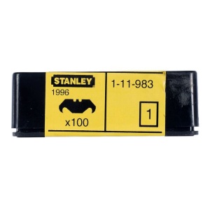 Lama trapez pentru cutter Stanley 1-11-983, 62 x 19 mm, varf tip carlig, set de 100 bucati - Img 3