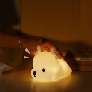 Lampă de noapte pentru copii, silicon, reincarcabilă, Baby Deer - Img 8