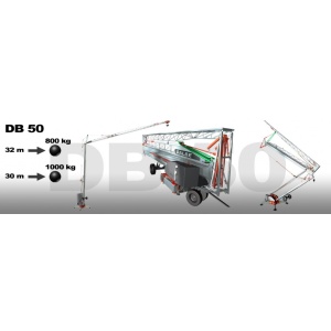 Macara autoridicatoare GRU DALBE DB50 H maxim 28.2 m L brat 32 m sarcina maxima 2600 kg