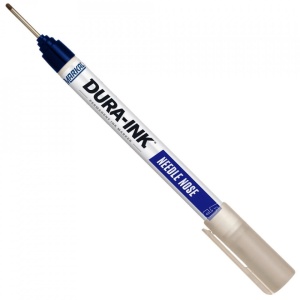 Marker cu cerneală permanentă, cu micro-vârf prelungit, DURA-INK 5, albastru