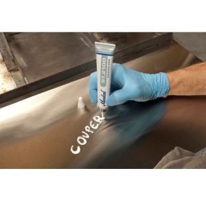 Marker cu vopsea, varf cu bilă metalică ST.2100 pentru Inox, 3mm 1/8, Galben - Img 2