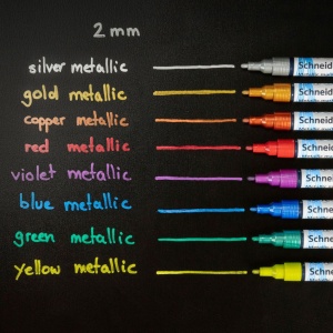 Marker metalic Schneider Paint-It 011 2 mm 4 buc/set2 - Img 4