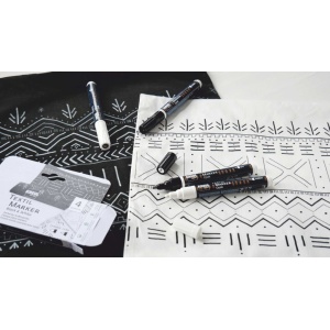 Marker textile Kreul Opak alb-negru 4/set - Img 5