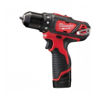 Masina de gaurit si insurubat cu acumulator Milwaukee M12 BDD-202C, cuplu 30 Nm, livrata cu acumulatori, valiza