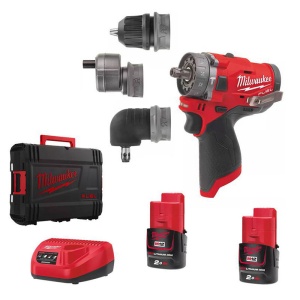 Masina de gaurit si insurubat cu percutie cu acumulator Milwaukee FUEL M12 FPDXKIT-202X, livrata cu acumulatori, valiza
