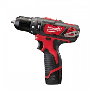 Masina de gaurit si insurubat cu percutie cu acumulator Milwaukee M12 BPD-202C, cuplu 30 Nm, livrata cu acumulatori, valiza