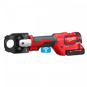 Masina hidraulica de sertizat cablu Milwaukee M18 HCCT-201C, domeniu presare 16-300 mm², livrata cu acumulatori, valiza