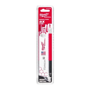 Metal: Pânze Heavy Duty TORCH™ pentru lucrări de demolare Milwaukee TORCH 150 x 14 Tpi - 5 bucati - Img 2
